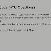 Java Bytecode Module 2 Chapter 2 2 2 1 Object Oriented Concepts 18CS45