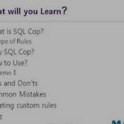 SQLCop Training MAQ Software Part One Of Two