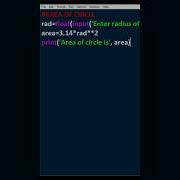 Area Of Circle Program In Python Coding Python