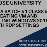 Sql DBA Batch 51 Class 5 Creating VM And Installing Windows 2019 With RDP Settings