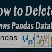 How To Delete Columns From A Pandas Dataframe Python