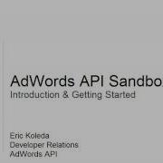 Intro To The AdWords API Sandbox