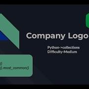 Company Logo HackerRank Python Counter Most Common Unpack Operator Interview