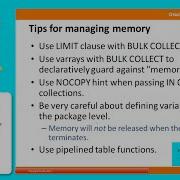 MNG7 PL SQL Runtime Memory Management PL SQL Channel