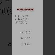 Guess The Output Pythonprogramming Python