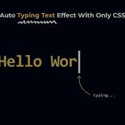 Auto Typing Text Effect With ONLY HTML CSS Super Easy With Source Codes