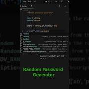 Easy Python Random Password Generator With Python Shorts Coding Programming