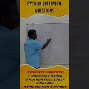 Python Interview Questions And Answer For Freshers And Experienced Candidates தம ழ ல In Tamil