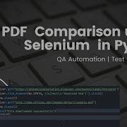 PDF Comparison Using Selenium In Python QA Automation PDF Texts Extraction