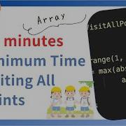 Minimum Time Visiting All Points LeetCode 1266 Python JavaScript Java And C