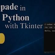 Notepad In Python With Tkinter 2025