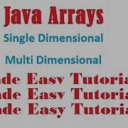 Java Arrays For Beginners Tutorial One Dimensional Array In Java Java Multidimensional Array