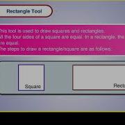 Let Us Paint Part 7 Rectangle Tool How To Draw Squares And Rectangles Chapter 7 Class 1