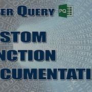 Power Query создание документации по пользовательским функциям