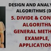 Divide And Conquer Algorithm General Method Lec 5 DAA