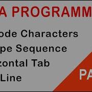 1 Java Programming Examples Unicode Characters Escape Sequence Horizontal Tab Code VIXA
