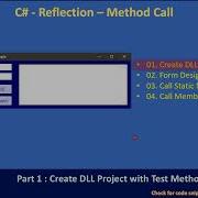 C Reflection Method Call Part 1 Create Test Class C Advanced 220