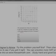 SAT Math Question 55 Scatterplots And Medians