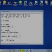FLOTECH TUTORIAL VB 6 0 Moving Text