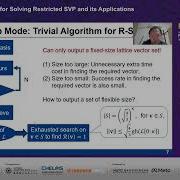 Heuristic Algorithm For Solving Restricted SVP And Its Applications