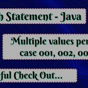Switch Statement Multiple Values In A Single Case Java