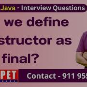 Can We Define Constructor As Final In Java Ameerpet Technologies By Srinivas