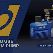 VALUE VA3 P7 EX Vacuum Pump Operation Video
