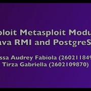 Metasploit Modules Exploitation Java RMI And PostgreSQL