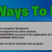 Fix Error 0x80000003 A Breakpoint Has Been Reached How To NEW 2026