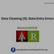 Data Cleaning 3 Data Entry Errors
