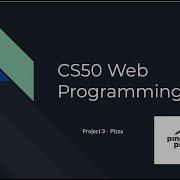 CS50 Web Project3 Pizza