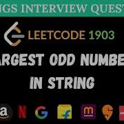 Largest Odd Number In String Leetcode 1903 JavaScript Solution