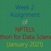 Assignment Solution For Week 2 NPTEL Python For Data Science