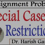 Restriction Assigned Assignment Problem Solved Examples