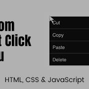 How To Create Custom Right Click Menu Context Menu Using HTML CSS JavaScript Hindi
