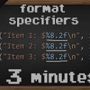 C Format Specifiers