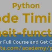Timing Your Code Timeit Built In Function Python Tutorial