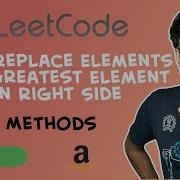 LeetCode 1299 Replace Elements With Greatest Element On Right Side Arrays Card