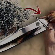 Making A Bowie Knife Out Of Lathe SHAVINGS