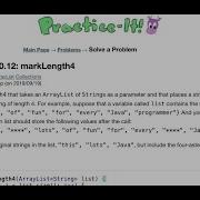 Exercise 10 12 MarkLength4 Java Tutorial Practice It