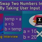 Swapping Of Two Numbers In Java By Taking User Input Creative Java Programming