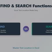 Excel FIND SEARCH Functions Master Text Location Case Sensitive Vs Insensitive