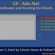 DataReader Part 1 Fetch By Column Name Ordinal Position Ado Net Tutorial 011