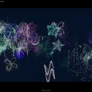 500K Particles Fireworks Simulation JavaScript WebGL