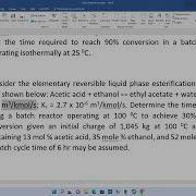 12 Simulation Of Batch Reactor In Aspen