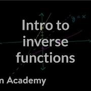 Introduction To Function Inverses Functions And Their Graphs Algebra II Khan Academy