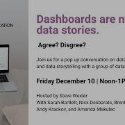 Pop Up Conversation Data Dashboards And Storytelling