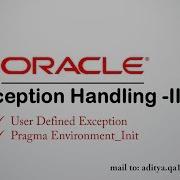 PL SQL Tutorial User Defined Exception Pragma Exception INIT In Oracle Database 11g