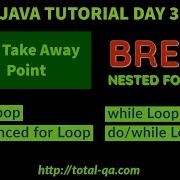 Java Tutorial Day 3 Loops Nested For Loop Enhanced Loop Terminate Loop Break Selenium WebDriver