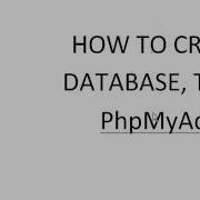 PHP Tutorials How To Create A Database And A Table In PhpMyAdmin